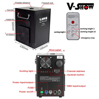 VSHOW CSF750 750W Fireworks Sparkler Cold Spark Fountain Machine pour le mariage en intérieur 2PCS avec Flightcase et 10 Bags Ti powder
