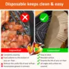 Papier sulfurisé en silicone alimentaire jetable de 8 pouces pour friteuse à air carrée, idéal pour les plats et moules de cuisson - Product Image 5