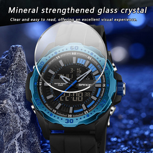 Reloj Electrónico SANDA 3373 para Hombre, Multifuncional, con Tres Zonas Horarias, Cuenta Regresiva, Luminoso, Deportivo, Casual, para Estudiantes - Product Image 2