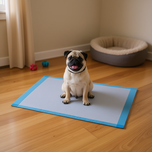 Tapis absorbants pour animaux de compagnie 17x24 pouces en fibre bleue, fournitures d'entraînement pour l'hygiène des animaux - Product Image 2
