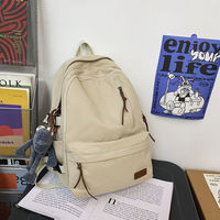 Sac à dos de voyage décontracté Fermeture à glissière Sac d'ordinateur souple Sac d'école à motifs doublé de polyester pour étudiant Utilisation pour ordinateur portable