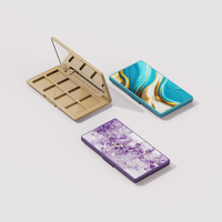Palette de fards à paupières vide OEM ODM écologique 8 couleurs avec miroir, étui cosmétique en ABS