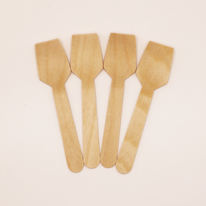 Cuchara de bambú ecológica Cubiertos Biodegradable <span class=keywords><strong>Desechable</strong></span> Logotipo personalizado Impreso Mini cuchara de madera para helado - Product Image 4