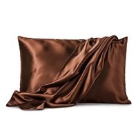 Taie d'oreiller rectangulaire personnalisable 100 % soie, grade 6A, motif uni, logo brodé sur mesure, ensemble cadeau King/Queen pour la maison et l'hôtel