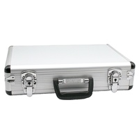 Boîte à outils portable robuste U-WORTHY - OEM personnalisable, étui en aluminium rigide argenté et noir pour le rangement des équipements