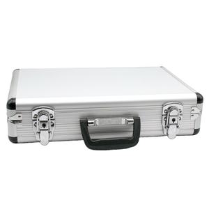 Heavy-Duty Portable Tool <strong>Box</strong> - Silver and Black Hard Aluminum Case for Equipment <strong>Storage</strong> - Product Image 5