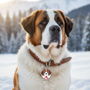 Ciondolo Smaltato per Cani San Bernardo, Targhetta Identificativa per Animali Domestici - Product Image 3