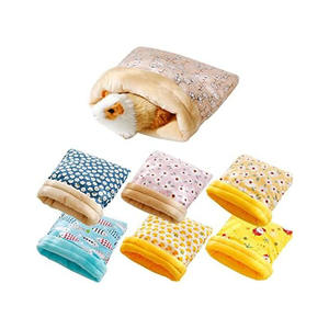 Winter Warm Cat Bed Striped Pattern PP Enclosed Nest Cat Quilt Plush Mat and Blanket - Product Image 1