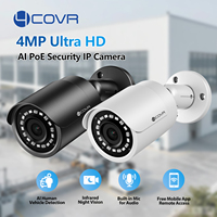 4COVR 4Mp Mini PoE Sicherheitskamera mit KI-Mensch-Fahrzeug-Erkennung OEM Großhandel Nachtsicht Outdoor IR Bullet CCTV IP-Kamera
