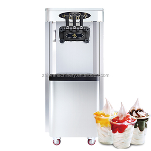 Máquina comercial de aperitivos de acero inoxidable congelado modelo de piso para hacer helado de servicio suave de 3 sabores - Product Image 2