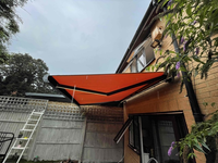 Auvent rétractable motorisé à cassette complète avec structure en aluminium, protection UV pour terrasse, jardin, télécommande, directement de l'usine