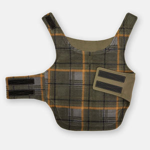 Abrigo grande personalizado para perros, venta al por mayor, ropa para mascotas, chaqueta clásica reversible de lona a cuadros para caza al aire libre para perros - Product Image 4