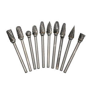 Tập tin quay cacbua vonfram 3mm & burrs cho gỗ/kim loại khắc & Deburring-8 "thân 1/4" chiều dài đầu - Product Image 1