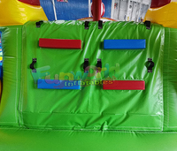 Piscine gonflable 5 en 1, structure commerciale pour enfants, grande roue à rebond d'eau à 2 voies, maison avec toboggan