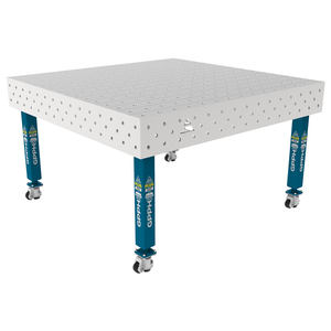 Banco de soldadura con ruedas SteelPlus INOX GPPH 1,5x1,48 MT, 12mm de espesor, agujeros de 16mm - Product Image 1