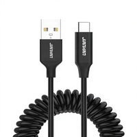 Câble à ressort USB 2.0 type-c données 2A câble de chargeur rapide TPU
