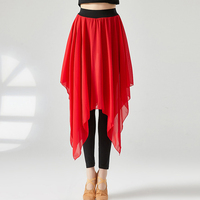 TONGYANG pantalon de danse latine pantalon de danse moderne vêtements d'entraînement en mousseline de soie femmes jupe de danse de ballet pantalon jupe de balançoire classique