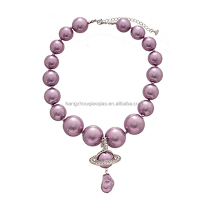 ヨーロピアンアメリカのハイエンド女性アクセサリースパイシーな女の子気質ネクタイ模造真珠の誇張されたファッショナブルなネックレス - Product Image 5