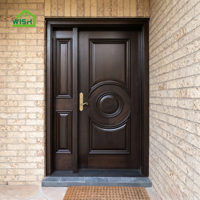 Porte d'entrée en bois de noyer, panneau en bois, dernière collection
