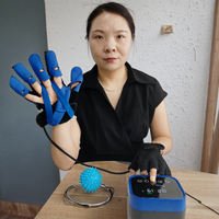 Robot Pelatih Rehabilitasi Jari Hemiplegia dengan Pijat Multi-mode untuk Fungsi Tangan Pasca Stroke Sarung Tangan Robotik (Portabel)