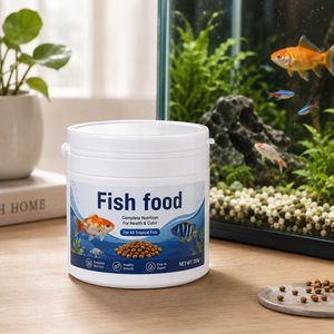 Frasco de Plástico Blanco de 500 ml, HDPE, Boca Ancha, Tapa de Rosca, Vacío, Listo para Etiquetar, Sellado, para Envasado Minorista de Alimentos para Peces - Product Image 2