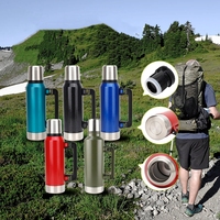 Termo Garrafa termos Stainless Steel, botol air Dispenser Yerba Mate vakum terisolasi, termos Stainless Steel 1L 1,2l 1,5 l 2L dengan pegangan