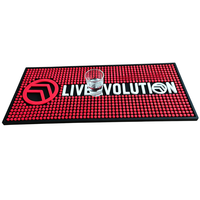 Tapis de bar tendance en PVC souple avec logo personnalisé, imperméable, antidérapant, en caoutchouc, élégant, pour décorer le comptoir de bar, les discothèques et les bars à bière.