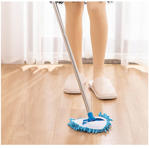 Vadrouille plate à manche télescopique en microfibre vadrouille à main libre vadrouille triangulaire avec fenêtre en verre - Product Image 5