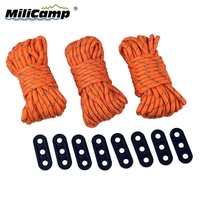 IRONDONKEY Corde réfléchissante en nylon épais de 5 mm x 4 m pour camping extérieur et éclairage nocturne - Corde de guidage universelle pour tente avec boucle