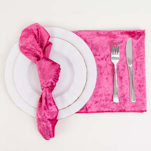 Fabricant de serviettes de table en velours froissé avec finition texturée pour les acheteurs des entreprises de restauration - Product Image 1
