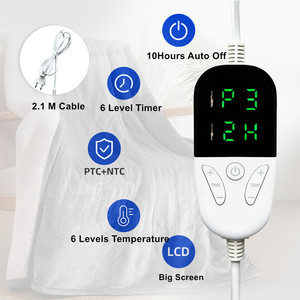 Mùa đông ấm áp flannel sưởi ấm điện sưởi ấm ném Chăn cho giường, sofa, đi văng, cắm trại và du lịch - Product Image 2