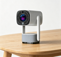 Projecteur portable K2-B pour camping en plein air, 220 lumens, mise au point automatique, 3 heures d'autonomie, 270 °   Projecteur de cinéma maison à rotation réglable