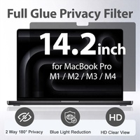 Filter Privasi Bebas Gelembung Perekat Penuh 22.5 °   Pelindung Layar Anti Spy Block Side View Anti Glare untuk Macbook Pro 14.2" A2442