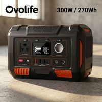 Tailored Design 300W 270Wh 15W Wireless Charge Lithium Battery Power Station Solar Generator for Field Survey OVO-A3E