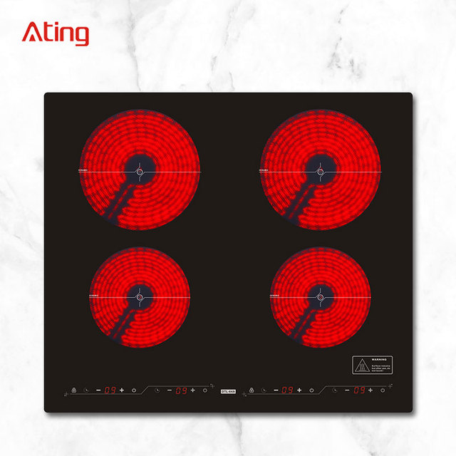 Electric Hob 4 Burners Household Cooking Hob High-Power Infrared Cooker Electric Ceramic Induction Cooker