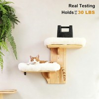 Étagère murale pour chat, plateforme murale en forme d'arbre, étagère flottante pour chaton, coussin doux, perchoir en sisal, imperméable, quatre saisons