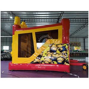 Château <span class=keywords><strong>gonflable</strong></span> commercial pour enfants, petit modèle jaune, avec filet de sécurité et souffleur - Product Image 4