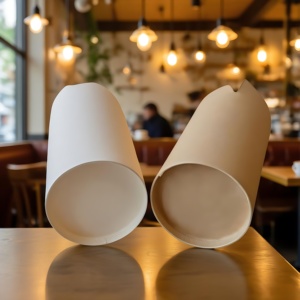 Vasos de Papel Kraft Desechables de Primera Calidad YBLPAK, Vasos de Papel de Una Sola Pared con Forma de Cuerno de Vaca, Aptos para Alimentos, para Uso en el Hogar y la Oficina - Product Image 4