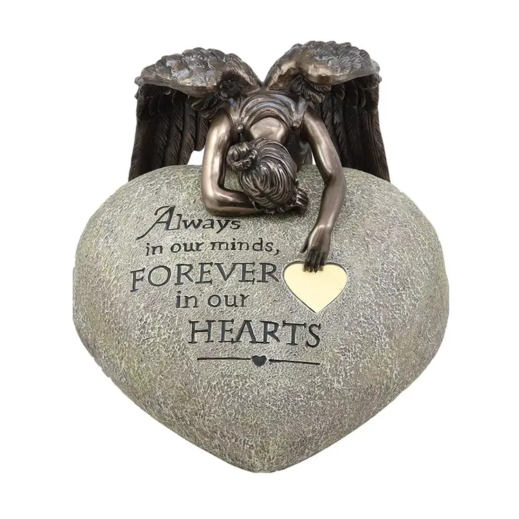 Urn รูปปั้นเรซิ่นรูปหัวใจตลอดไปในรูปปั้นหัวใจของเรา