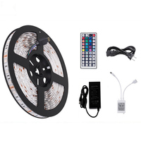 Kit de bande lumineuse led rgb flexible IP65 avec télécommande RF 24/44 touches, éclairage de vacances