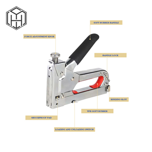 Nhiệm Vụ Nặng Nề Thép Staple Gun Cho Đồ Nội Thất Tự Làm Trang Trí Gỗ Thủ Công Mộc Ba-Trong Một Một Tay Có Thể Điều Chỉnh <span class=keywords><strong>Stapler</strong></span> Gun - Product Image 3