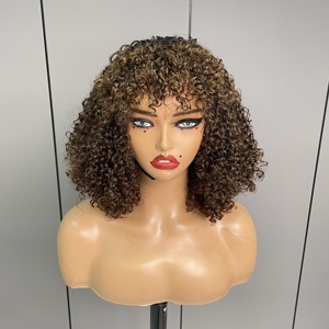 Fabriqué à la machine 100% brut indien sans colle pleine dentelle vierge perruque de cheveux humains noir femmes HD dentelle avant perruque droite vague profonde - Product Image 5