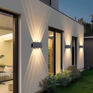 Canmeijia - Lámparas Solares de Pared de Nuevo Diseño, Luces LED para Jardín <span class=keywords><strong>Exterior</strong></span>, Resistentes al Agua IP65, Luces RGB para Patio de Villa, <span class=keywords><strong>Lámpara</strong></span> Decorativa de Pared - Product Image 3
