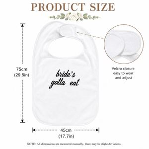 <b>Bride</b> Groom <b>Wedding</b> Bib Set Embroidered Couple Eating Protector Bridal Reception Party Newlywed <b>Gift</b> Accessory - Product Image 4