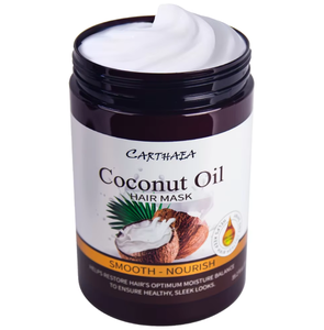 Masque crémeux Carthaea Brand 1000G, soin capillaire à l'huile de noix de coco pour une brillance instantanée - Product Image 1