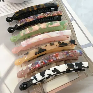 Aqara — Barrette pour cheveux 10.8CM, accessoires tendance, vente en gros, clips en acétate de banane