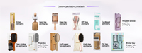 Brosse à cheveux magique carrée noire personnalisée BLISSLIFE avec poignée en plastique et fonction de ventilation pour salon