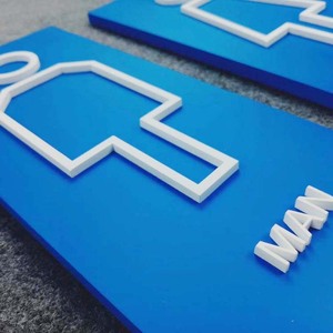 Phòng Tắm Biển Cá Nhân Sáng Tạo Tùy Chỉnh WC Thư Nhôm Cửa Nhà Vệ Sinh Dấu Hiệu - Product Image 3