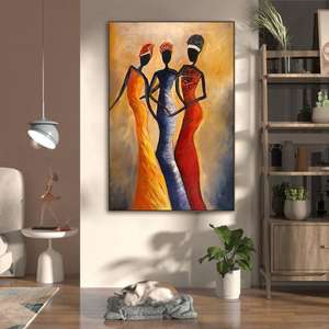 Quadro con Stampa UV di Donne in Stile <span class=keywords><strong>Etnico</strong></span> Indiano, Arte Moderna Minimalista per Soggiorno e Camera da Letto, Decorazione per la Casa - Product Image 1