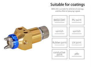 Pistolet de pulvérisation industriel automobile haute pression LRA-200 avec personnalisation OEM, construction en alliage d'aluminium - Product Image 5